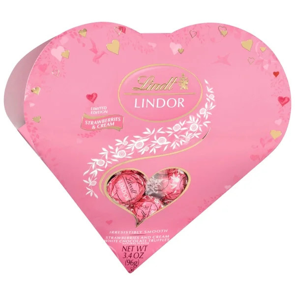 Lindt Strawberry and Cream White Chocolate Truffles, 3.4 Oz | Walmart (US)
