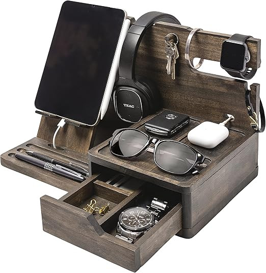 EcoLeafy Dot Nightstand Organizer- Dad Birthday Gift- Gifts for Men Who Have Everything- Fathers ... | Amazon (US)