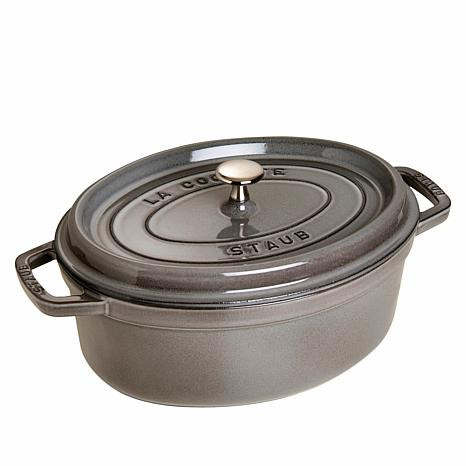 Staub 5.75qt Enameled Cast Iron Oval Cocotte | HSN
