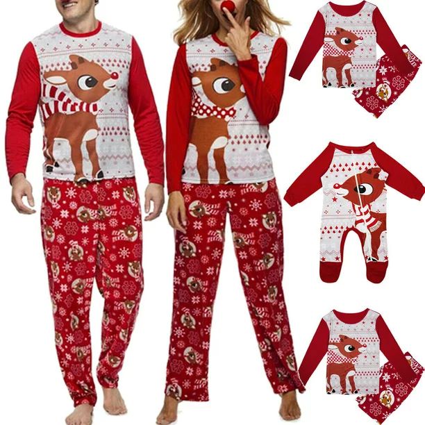 Christmas Family Matching Pajamas Set Adult Mens Womens Kids Sleepwear Nightwear - Walmart.com | Walmart (US)