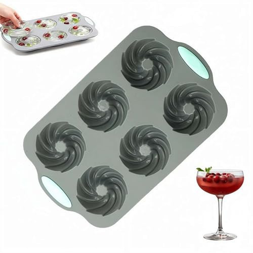Wreath Ice Mold, 2026 New Christmas Wreath Ice Mold, 6 Hole Silicone DIY Molds, Holiday Christmas Shaped Silicone Ices Cube Making Trays/Molds, Reusable Ices Maker for Whiskey Cocktail Soap (Green B) | Amazon (US)
