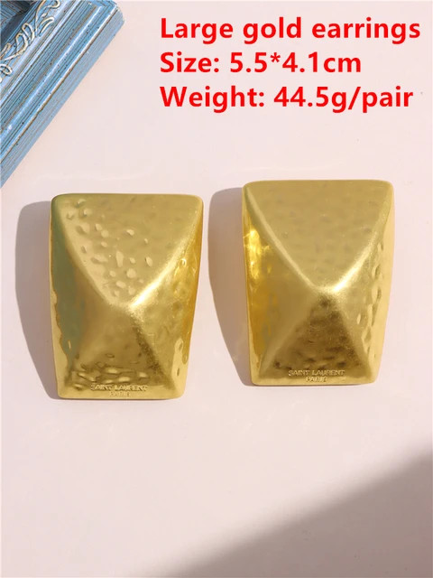 HUANQI-Boucles d'oreilles rectangulaires en métal rapMetal noir pour femme, bijoux de soirée vi... | Aliexpress EU