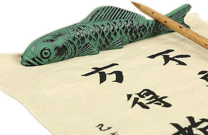 canjoyn Cast Iron Paperweight Garden Home Office Desk Decor Collection Animal Figurine (Fish) | Amazon (US)