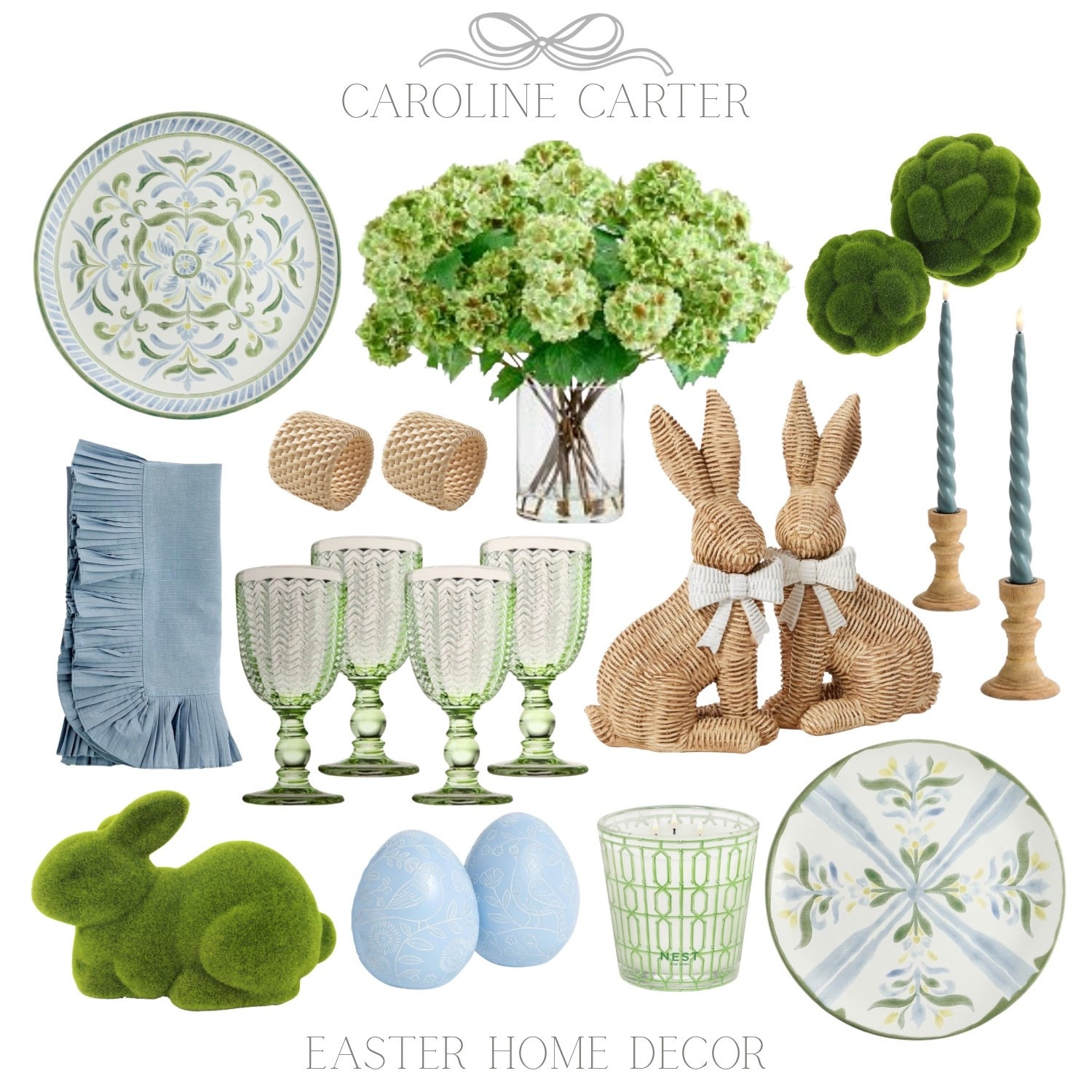 Spring Easter Home Decor 

spring easter decor, easter home decor, spring home decor, blue and green decor, easter table decor, tablescape ideas, bunny decor, wicker decor, moss decor, hydrangea decor, grandmillennial style, cottage style, classic home decor, spring hosting, seasonal home styling

#LTKHome #LTKSeasonal
