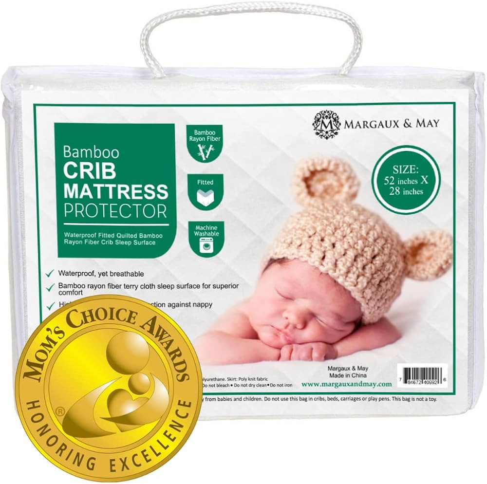 Ultra-Soft Waterproof Crib Mattress Protector Pad - Breathable Premium Bamboo Rayon - Noiseless F... | Amazon (US)
