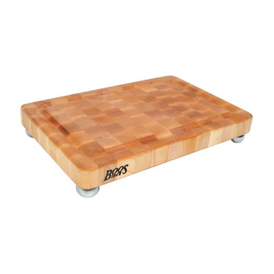 BoosBlockÂ® 1.75" End Grain Maple Cutting Board with Stainless Steel Feet | Wayfair North America
