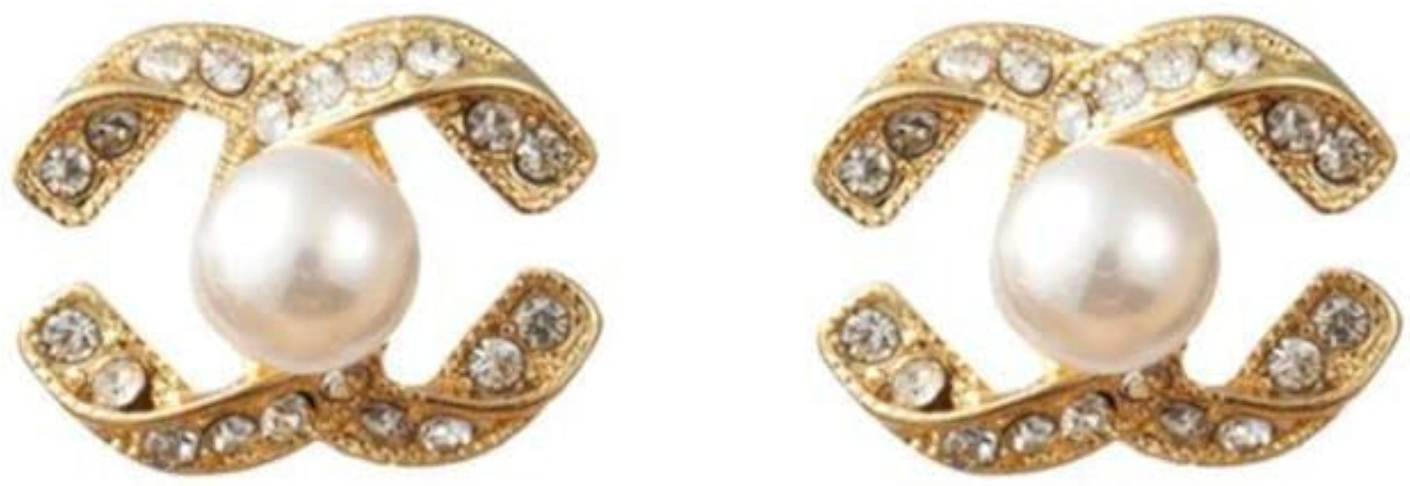 Pearl Stud Earring For Women 18k Gold Plated CZ Stud Earring Jewelry Gifts For Women | Amazon (US)