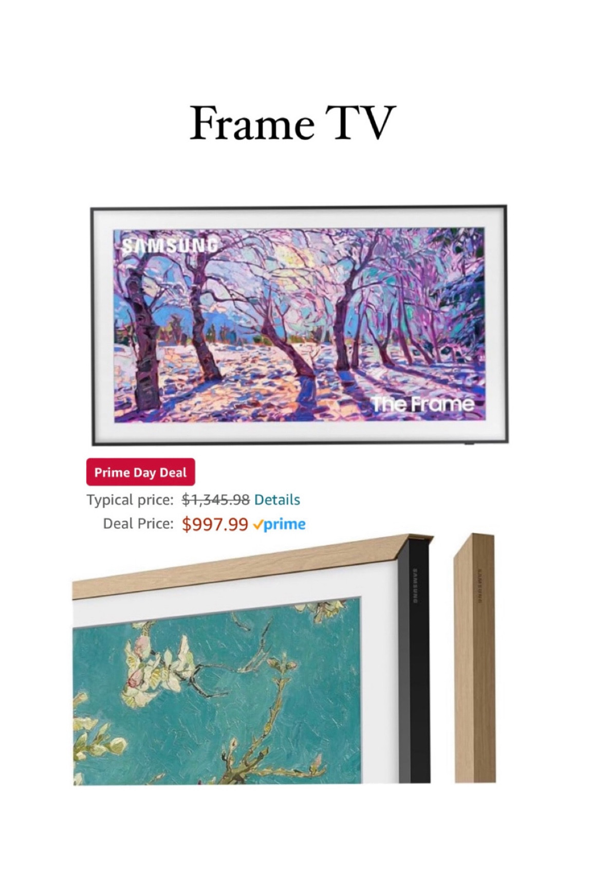 Amazon prime deal - frame TV
Best time to get one if you’ve been wanting one 


#LTKHome #LTKSaleAlert