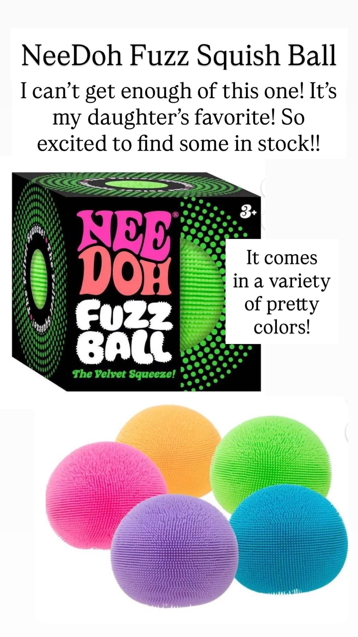 NeeDoh Fuzz Ball Stress Ball

#LTKKids