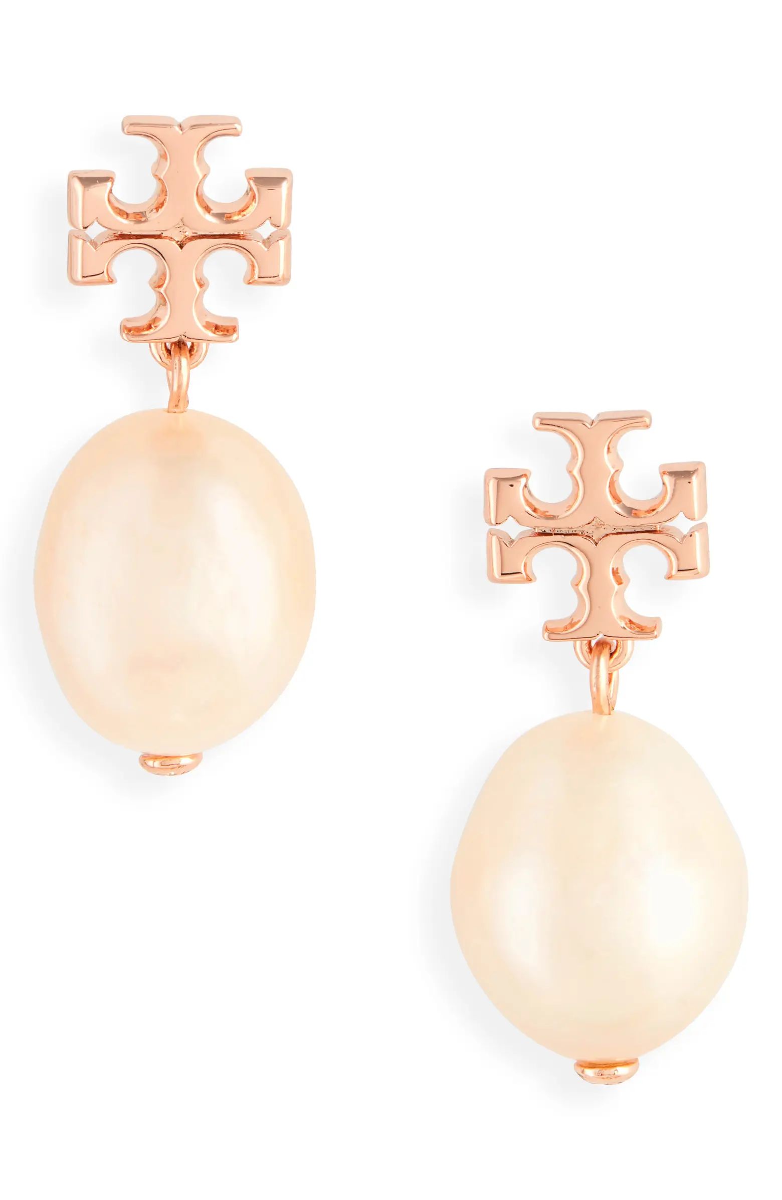 Tory Burch Kira Genuine Pearl Drop Earrings | Nordstrom | Nordstrom