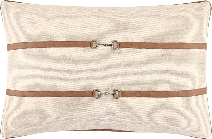 Livabliss x Galey Alix Havre Modern Throw Pillow, 14" L x 22" W, Brown/Beige | Amazon (US)