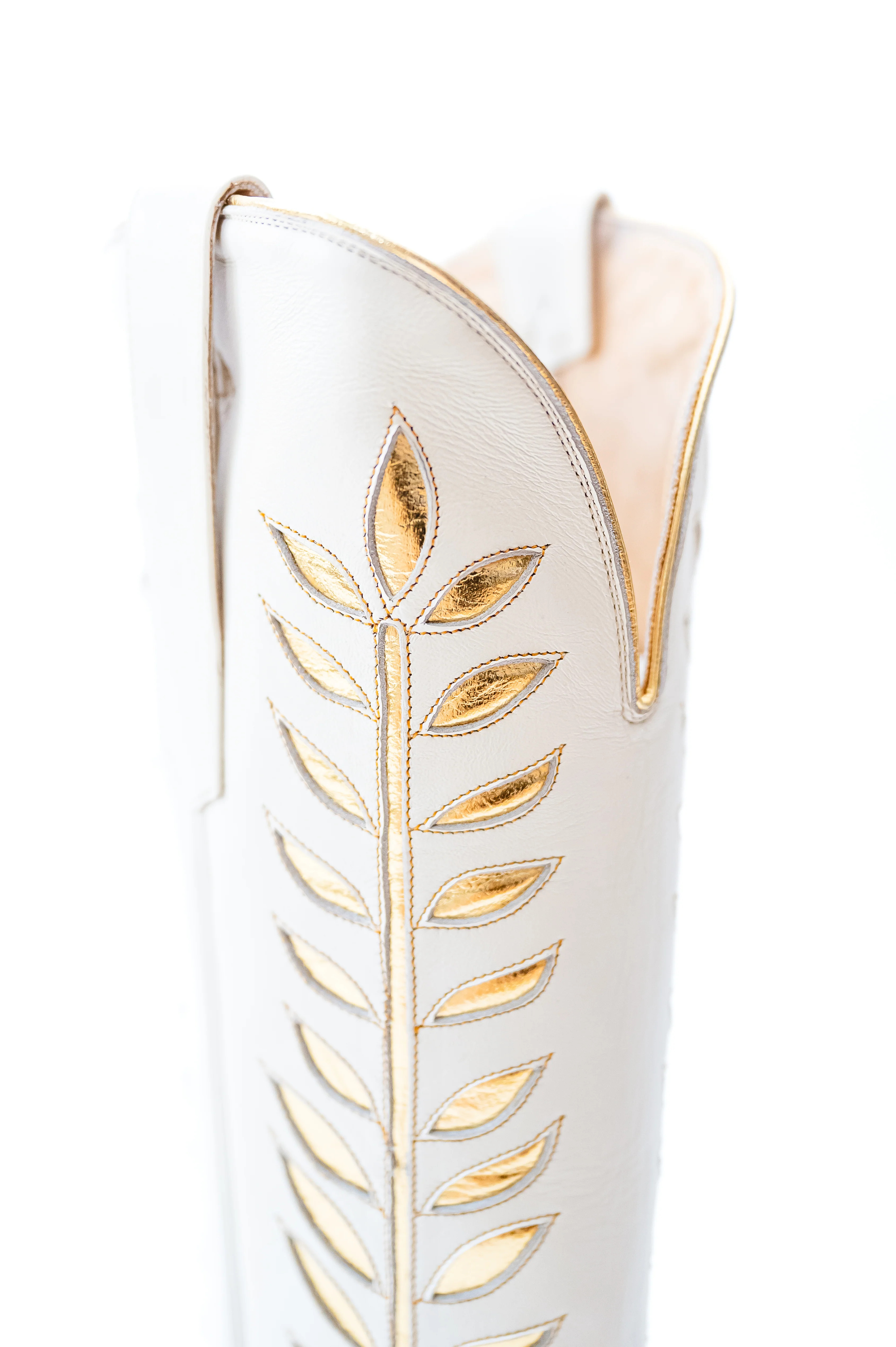 Rory Cowgirl Boot in Metallic Gold | Petite Paloma