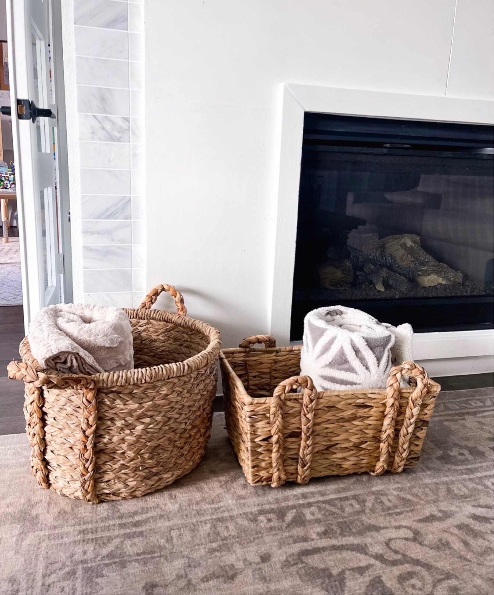 Pottery Barn look for less baskets! 

#LTKhome #LTKsalealert #LTKSeasonal