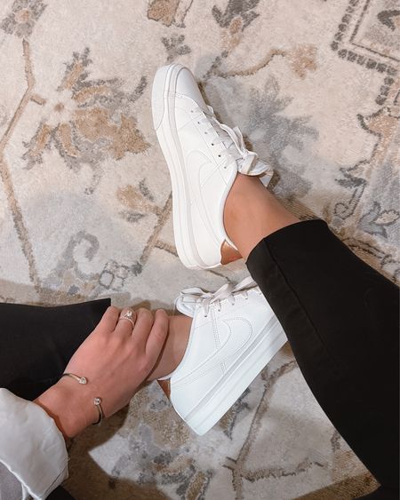 The perfect white wear to work polished sneaker and it’s less than $100! You can go to Nordstrom rack and get them for $55 but I’ve also linked them at several places for $70 or less! True to size and perfect for a clean, chic fall aesthetic  

#LTKshoecrush #LTKworkwear #LTKfindsunder100