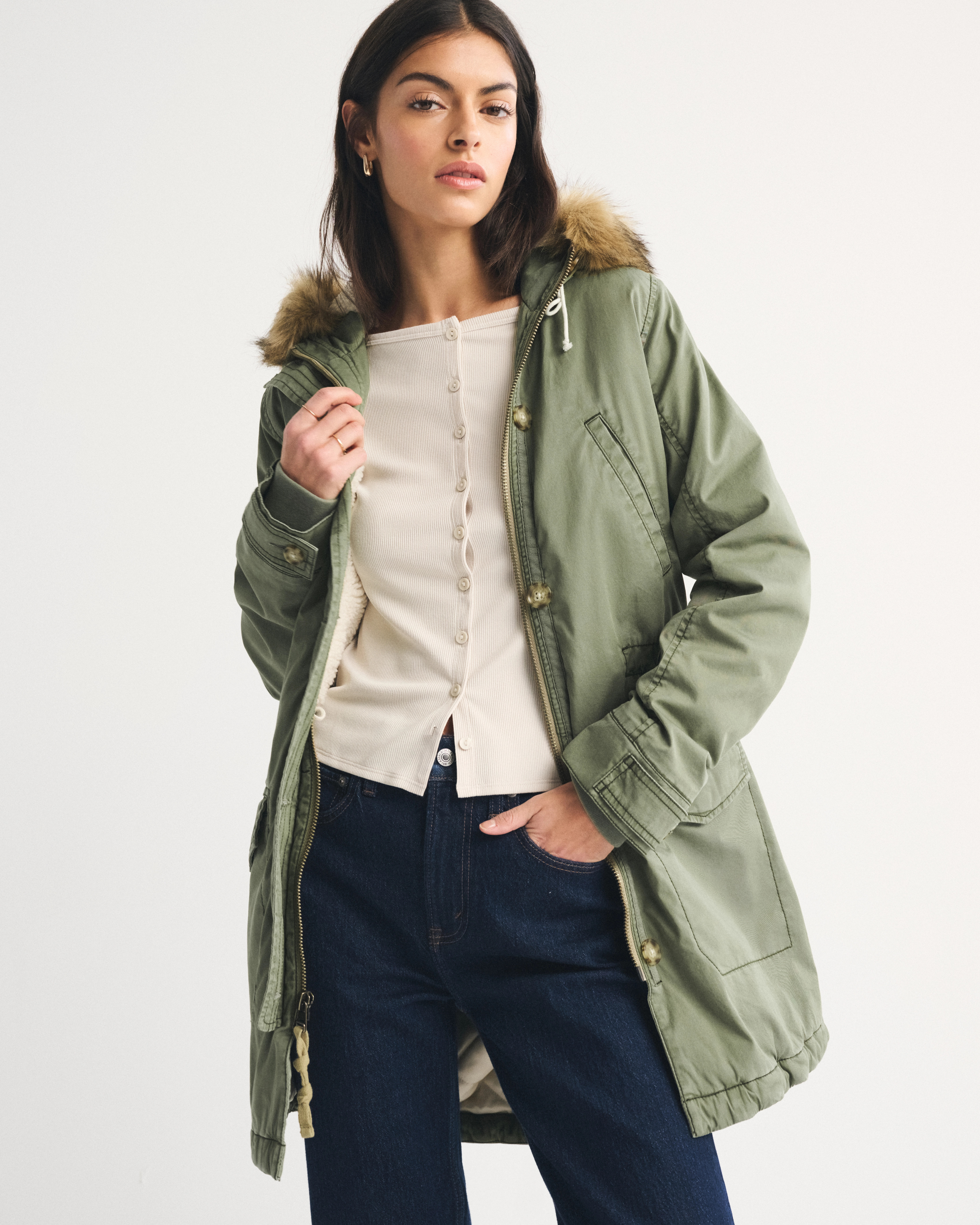 Fleece-Lined Parka | Abercrombie & Fitch (US)