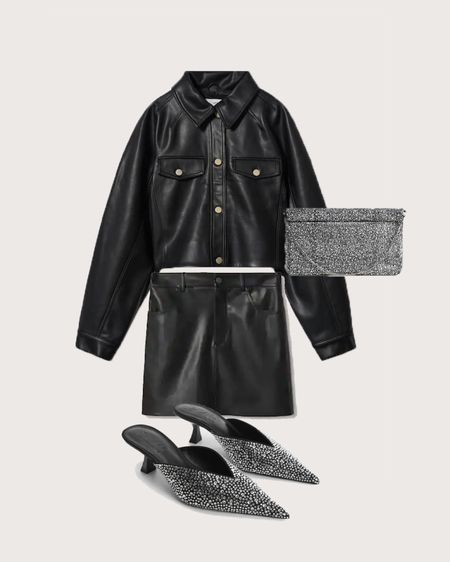 All leather outfit 🖤

Black leather outfit, black leather skirt, black leather shirt, holiday outfit, Christmas party outfit, rhinestone shoes, silver shoes, silver bag, rhinestone bag

#LTKHoliday #LTKunder100 #LTKstyletip