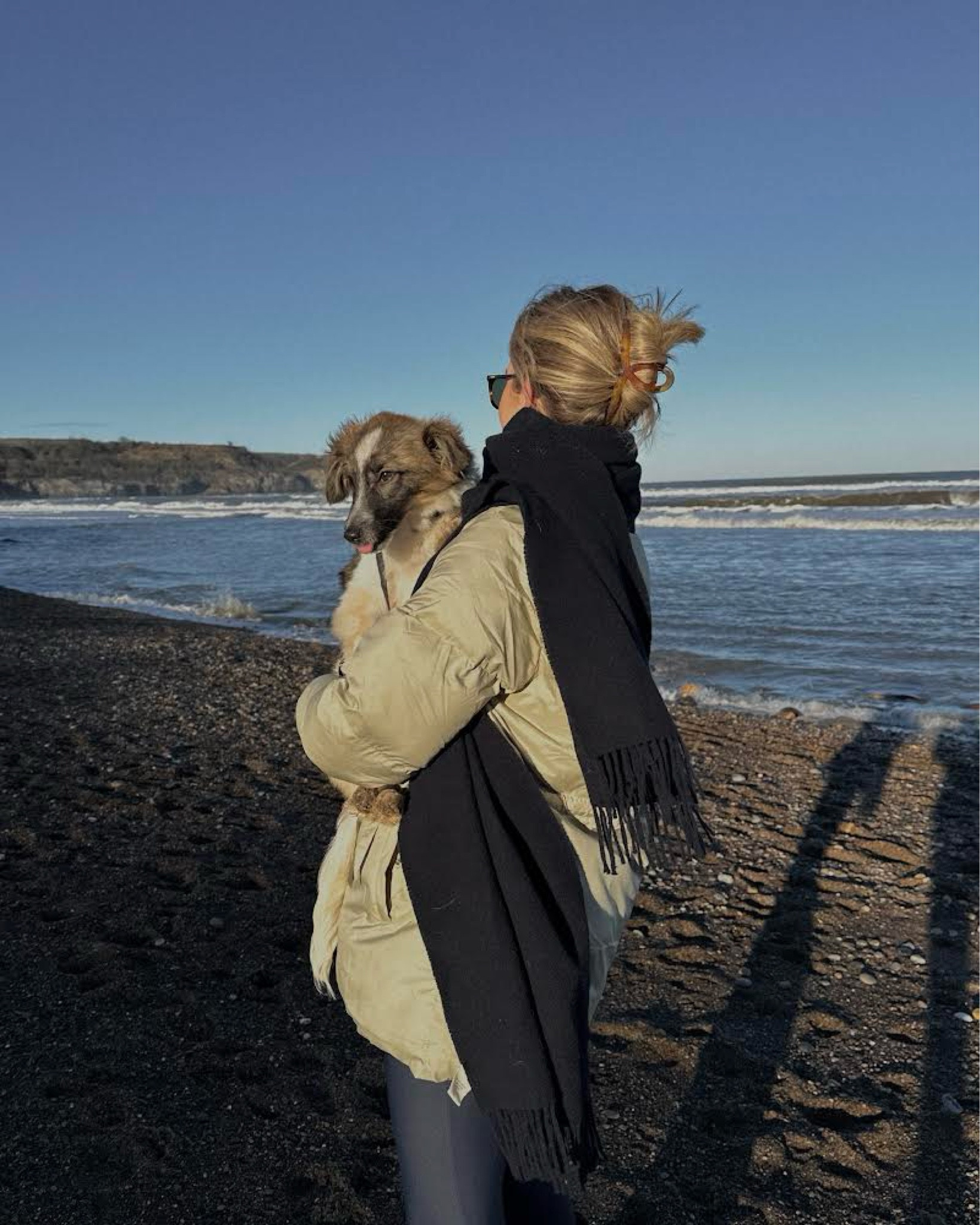 Pull and bear, Hush, & other stories, Adanola, transitional outfit, transitional style, winter outfit, winter fashion, beige jacket, cream puffer jacket, wool scarf, navy leggings, winter outfit ideas, casual look, style inspiration 

#LTKstyletip #LTKSeasonal #LTKeurope