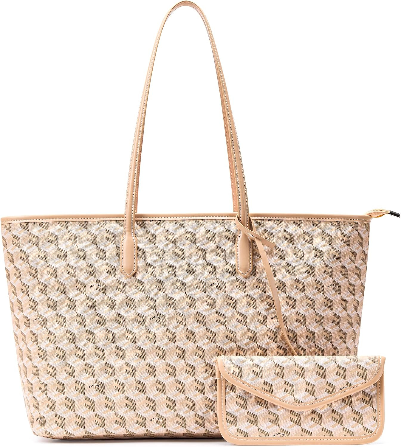 KALIDI 3D Cube Tote Bag Cubic Garden Monogram Print Leather Women Weekender Bag Shopper Handbags Purses with Top Handle | Amazon (US)