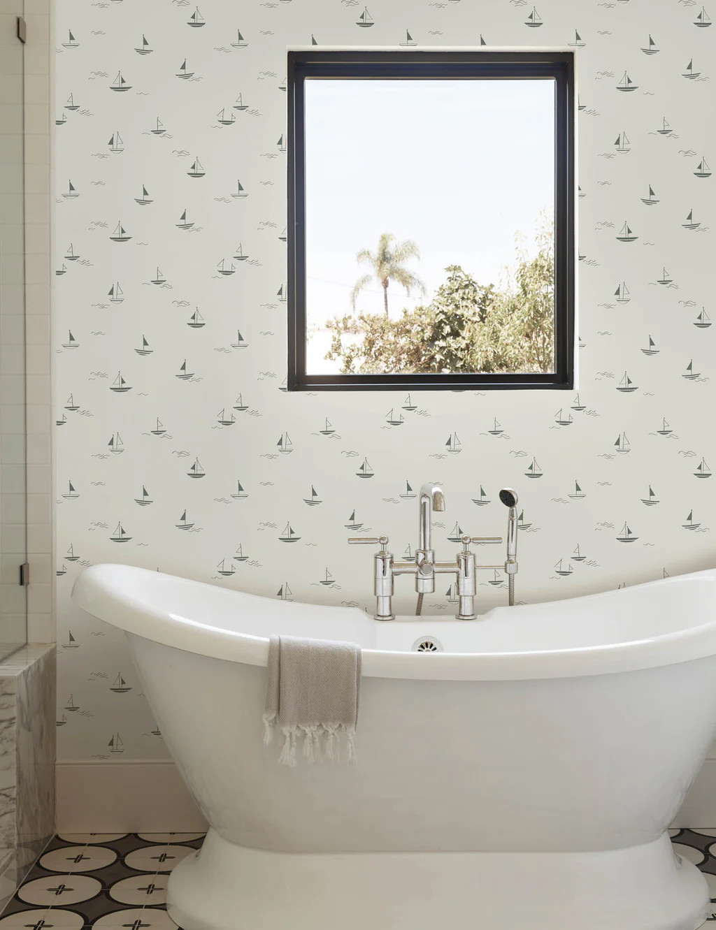 Rylee + Cru Sailboat Wallpaper | Lulu and Georgia 