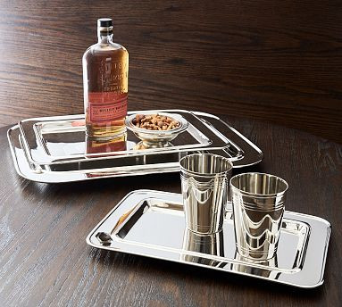 Heritage Silver Bar Trays - Set of 3 | Pottery Barn (US)