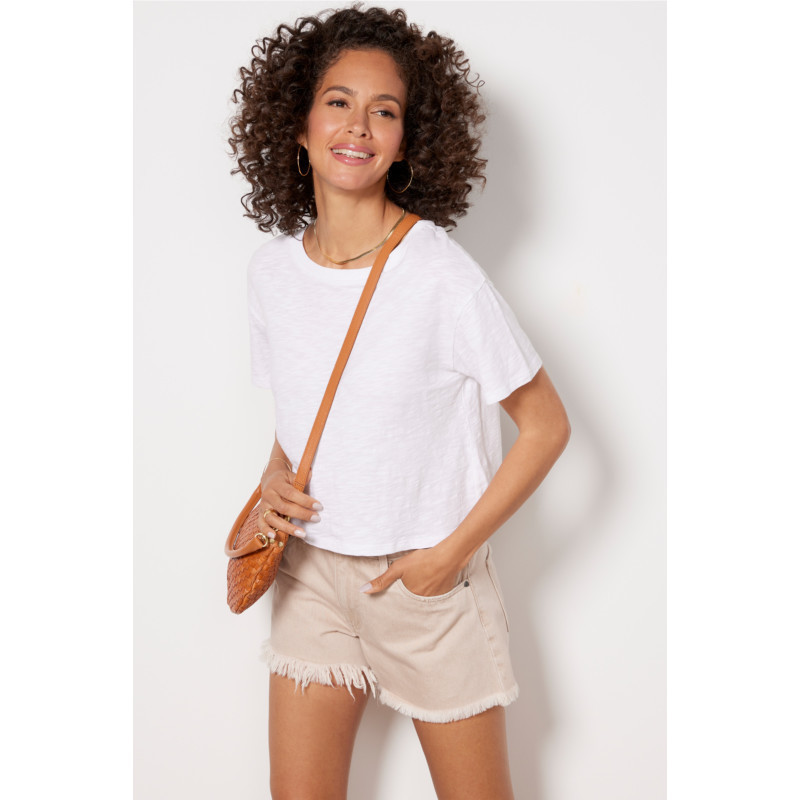 Slub Crop Tee | Evereve