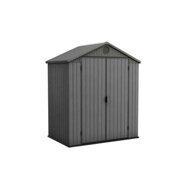 Keter Darwin 6x4 ft. Resin Outdoor Storage Shed With Floor for Patio Furniture and Tools, Graphit... | Wayfair North America