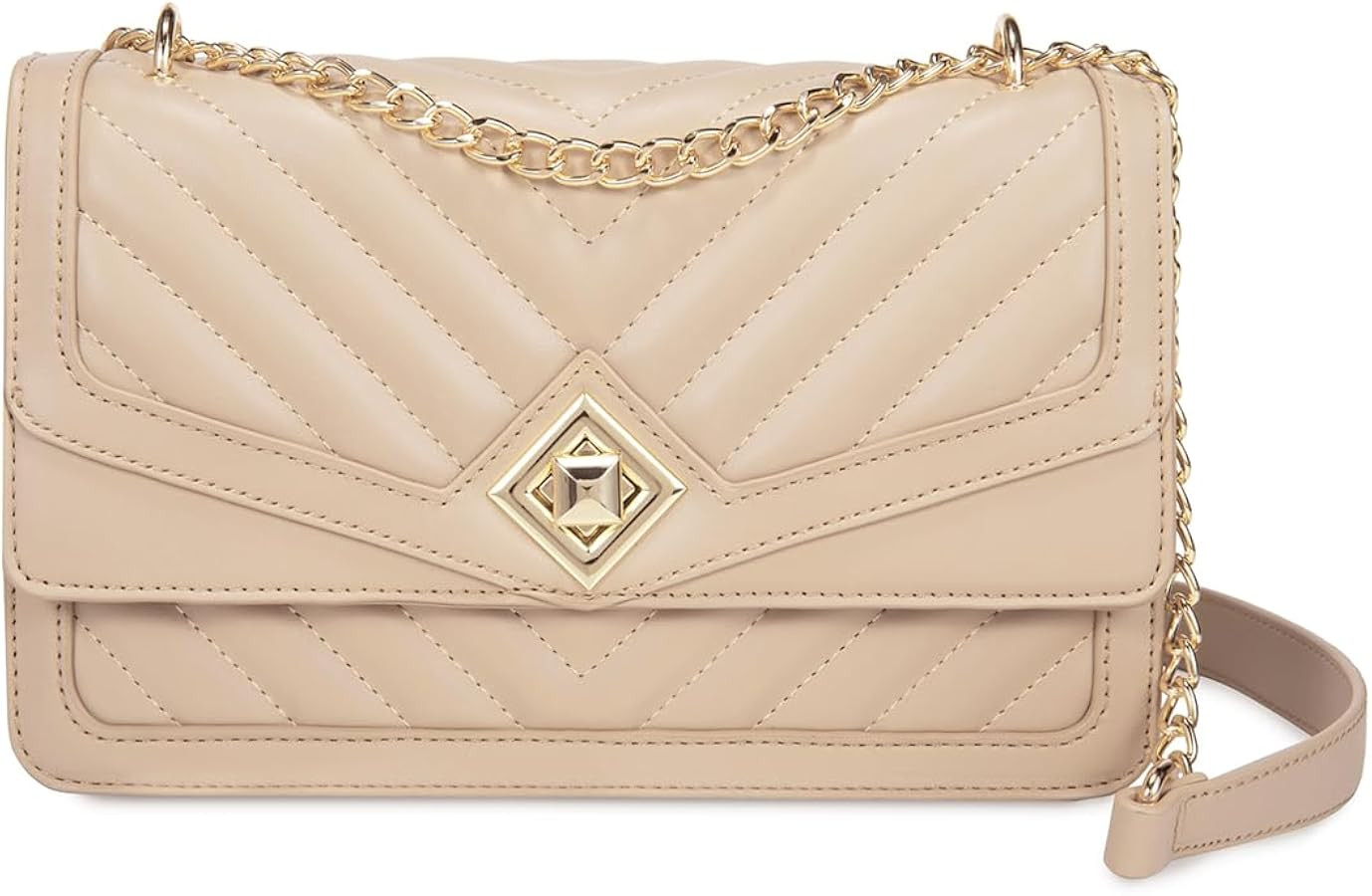 LOVEVOOK Crossbody Bags for Women Leather Quilted Shoulder Bag with Chain Strap Trendy Clutch Sat... | Amazon (US)