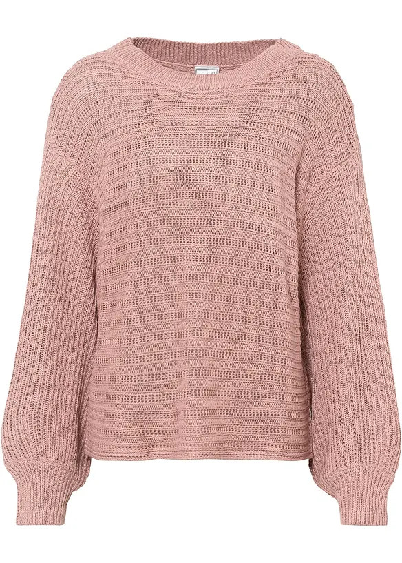 Oversize Lochstrick-Pullover | Bonprix DE