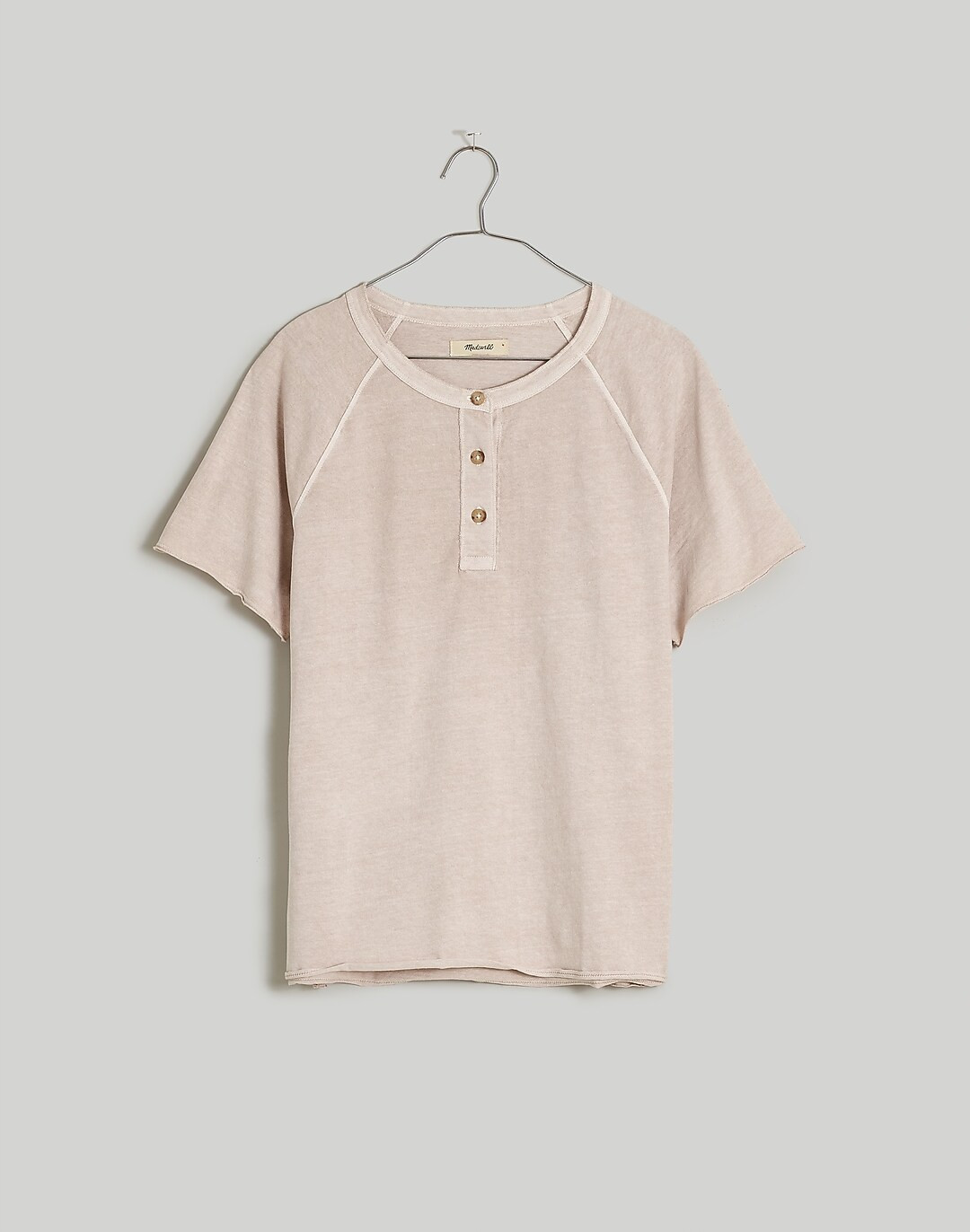 Garment-Dyed Raglan Henley Tee | Madewell