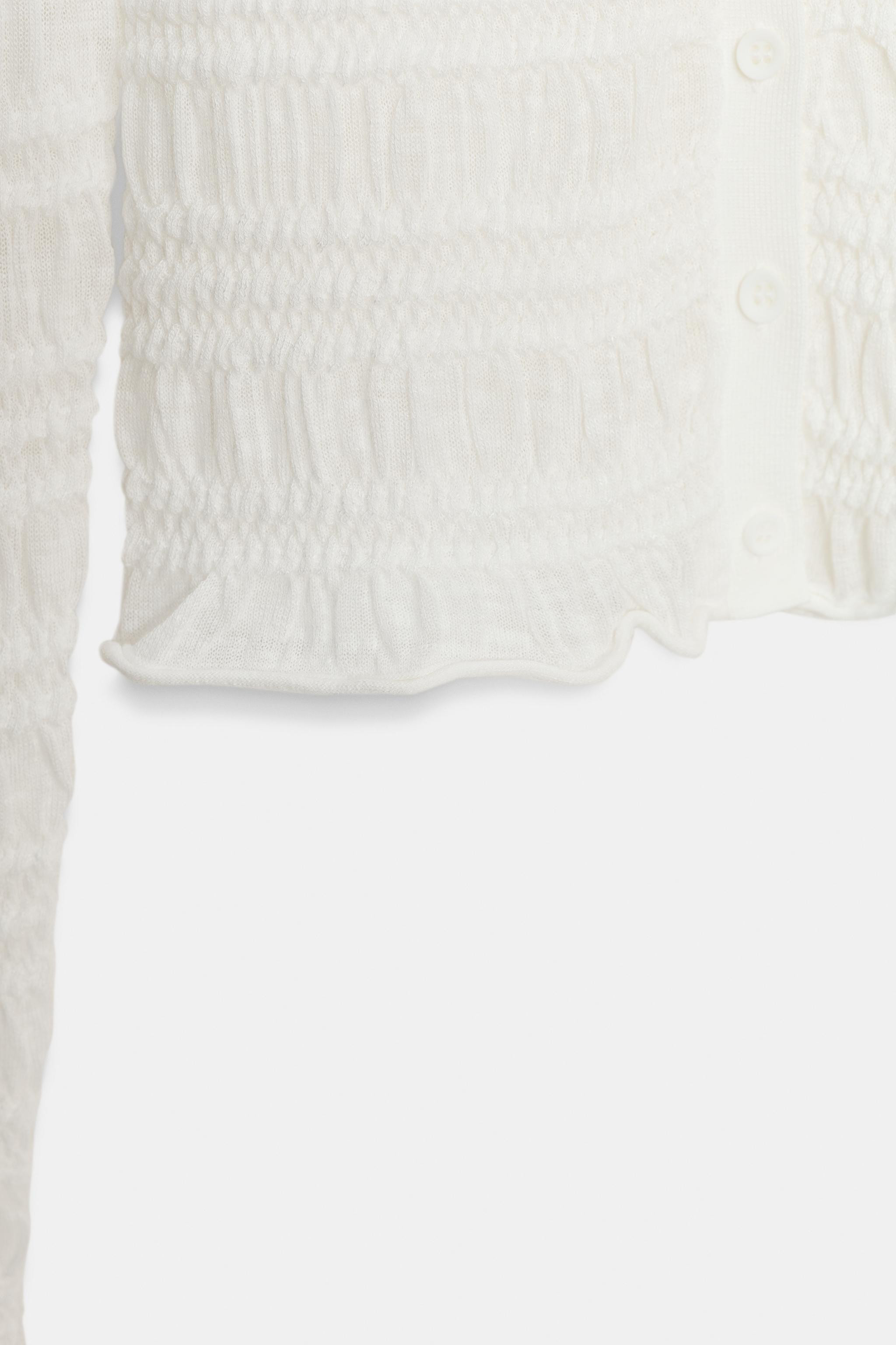 HONEYCOMB KNIT CARDIGAN | Zara UK