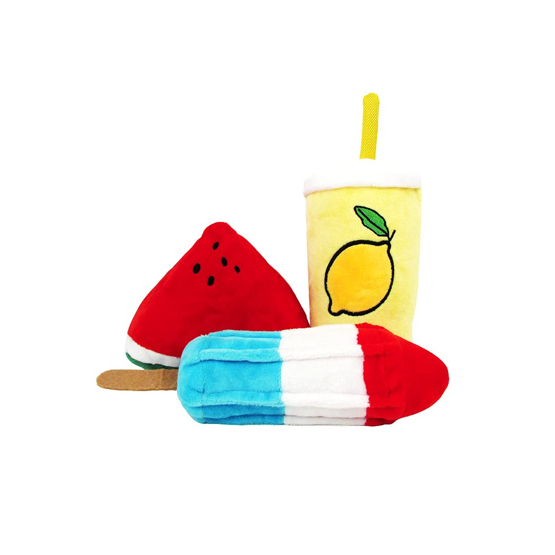 TONBO Summertime Combo - Crinkle Plush Cute Dog Toys, Popsicle, Watermelon, Lemonade (Summertime ... | Amazon (US)
