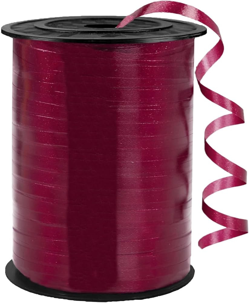 500 Yard Premium Burgundy Curling Ribbon,Curling Ribbon for Gift Wrapping Balloon for Party Birth... | Amazon (US)