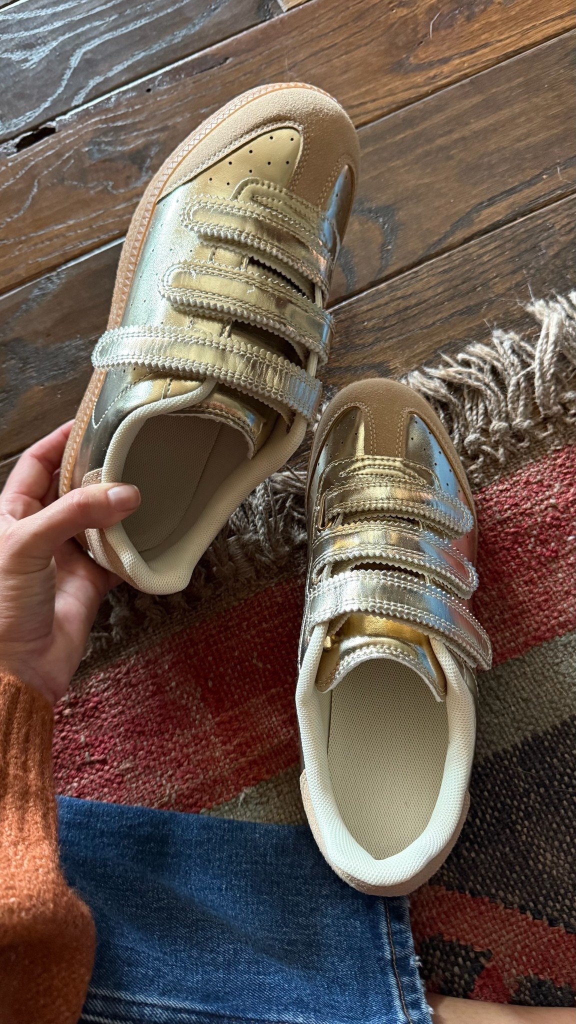 These cute gold sneakers are so fun and great to add a little extra to a casual outfit! 

#LTKStyleTip #LTKFindsUnder50 #LTKShoeCrush