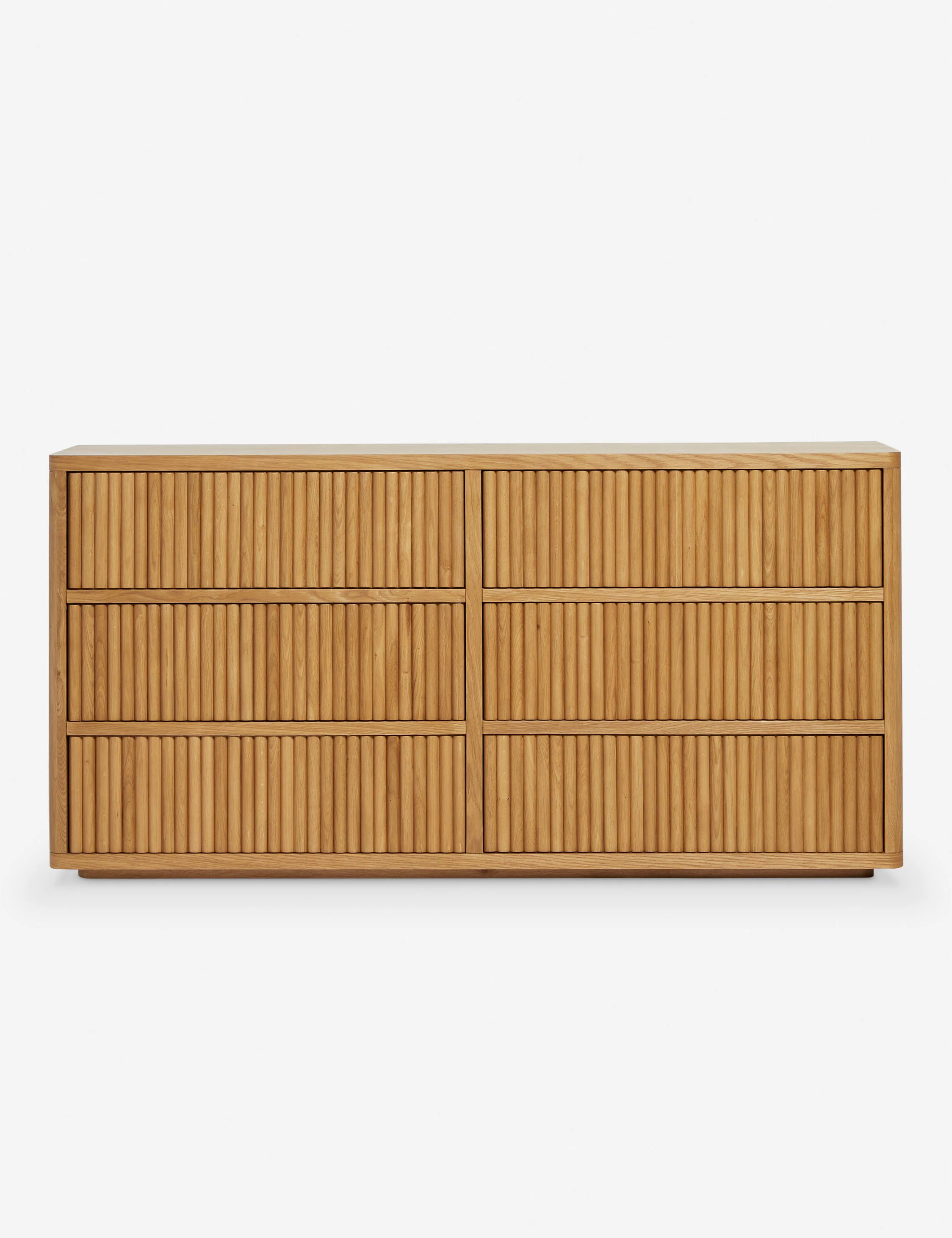 Rutherford 6 Drawer Dresser, Natural Oak | Lulu and Georgia 