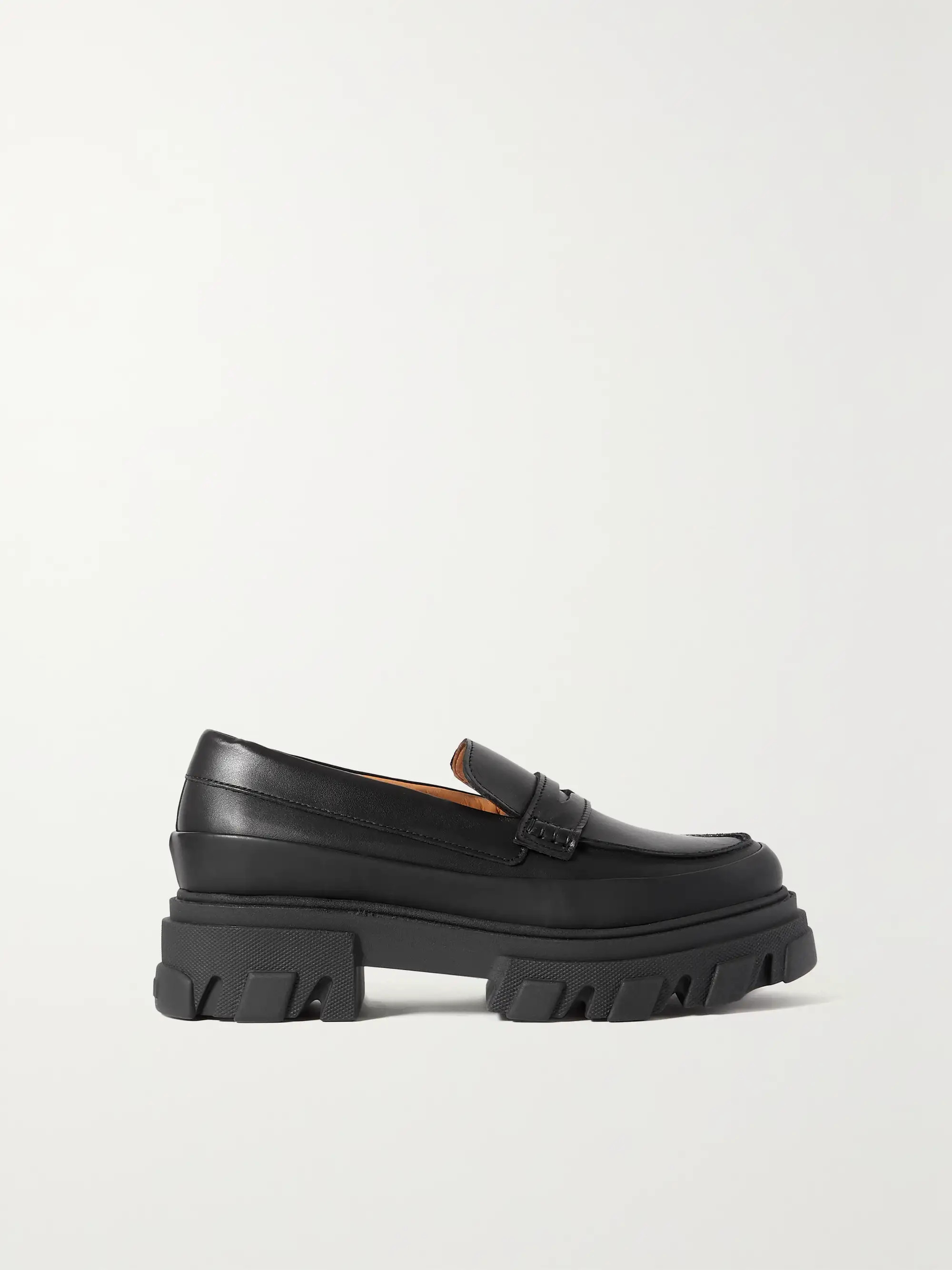 Rubber-trimmed leather platform loafers | NET-A-PORTER (US)