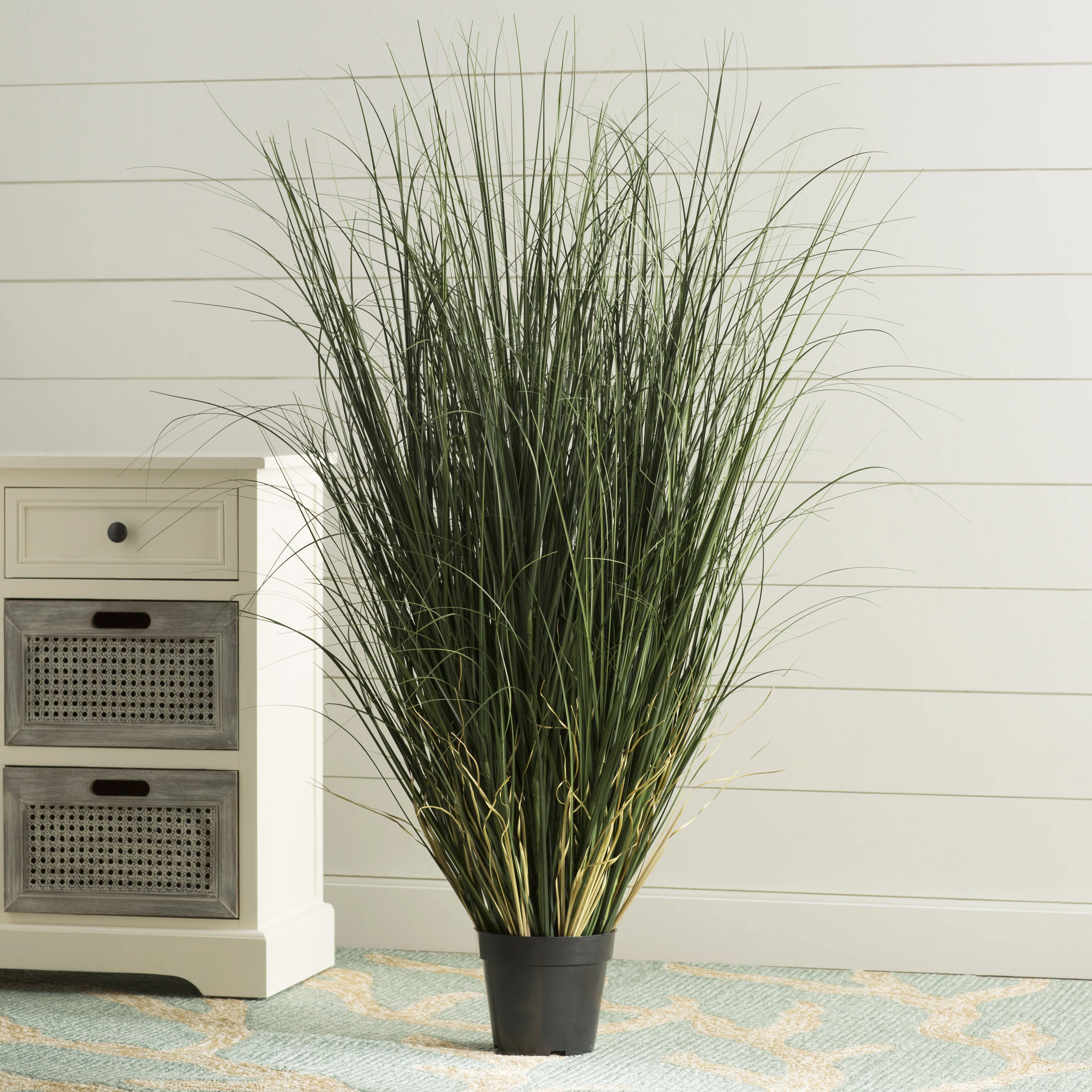Kellan PVC Artificial Potted Green Curled Grass | Wayfair North America