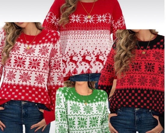Classic fair isle magic in every color. These cozy holiday sweaters blend timeless Nordic patterns with a soft, easy fit that instantly feels like hot cocoa season. Bold snowflakes, reindeer motifs, and festive colorways — red, green, black, and cream — make every outfit feel merry and picture-perfect. Pair with denim for a casual Christmas look or dress it up with a skirt and boots for holiday parties. Warm, cheerful, and effortlessly festive… the sweater you’ll reach for all December long. ❄️❤️💚✨

⸻



#christmassweater #fairislesweater #holidayfashion #festiveoutfit #winterstyleinspo #amazonfashionfinds #amazonholiday #holidaywardrobe #cozyseason #snowflakesweater #ltkholiday #ltkfashion #holidayoutfitideas #christmasvibes #merrystyle #christmasready #cozyandcute #trendyheidifinds #giftideasforher #winterwardrobeessentials #festivewear #holidayseasonstyle #christmasaesthetic #holidaytrends

#LTKGiftGuide #LTKdayinmylife #LTKHoliday