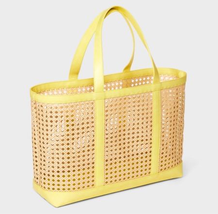 This Yellow Woven Cane Bag!!! $35 - such a pretty pop for Spring into Summer! 

Caning Natural Tote Handbag 

Target. Universal Thread. 

#LTKitbag #LTKSeasonal #LTKfindsunder50