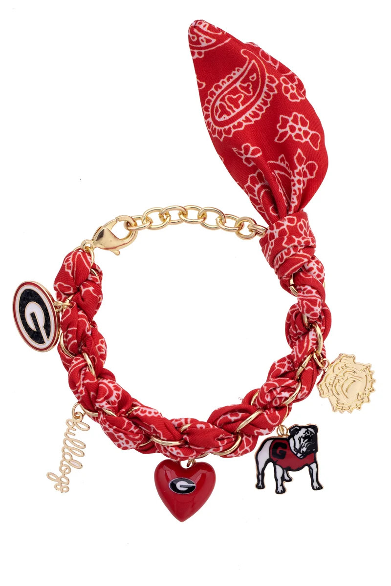 Georgia Bulldogs Bandana Charm Bracelet | CANVAS