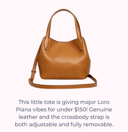 Loro Piana vibes for under $150! The perfect everyday bag for spring and summer. This Madewell bag has a crossbody strap that’s adjustable and fully removable, too!

#LTKSeasonal #LTKitbag #LTKstyletip