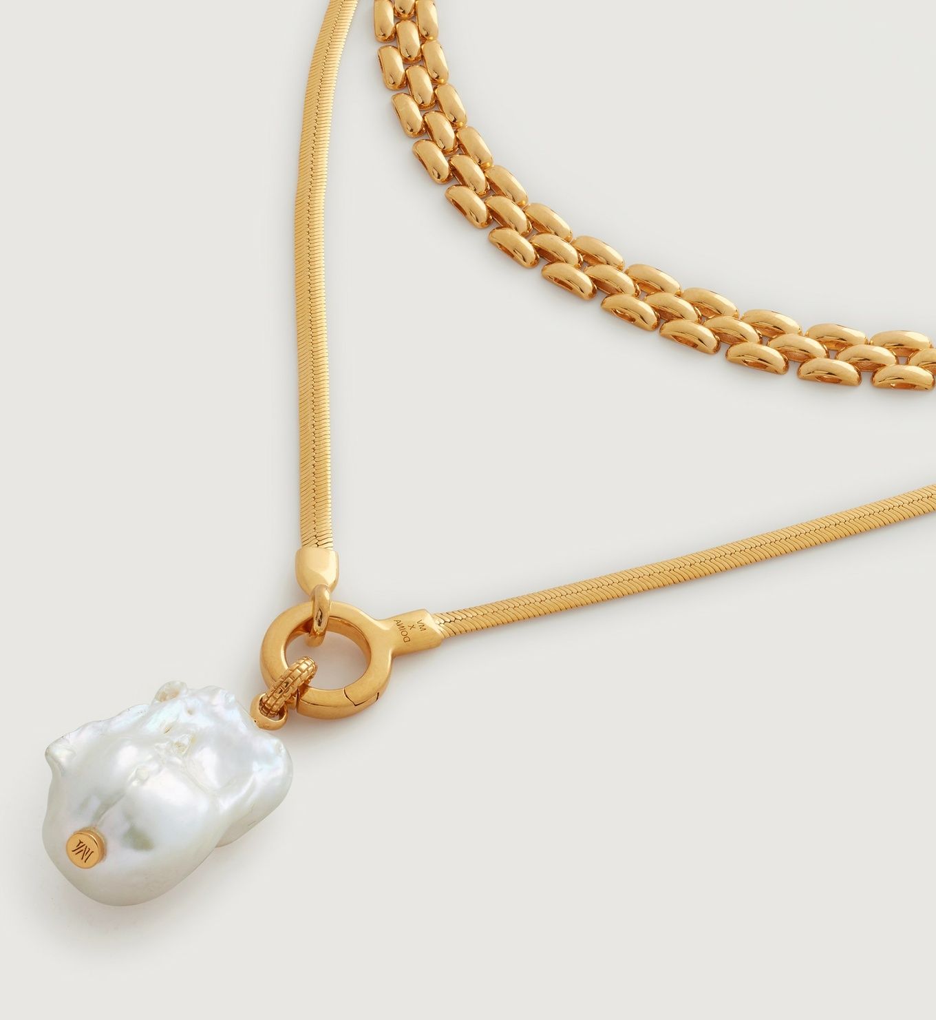 Heirloom and Snake Chain Pearl Necklace Set | Monica Vinader (Global)