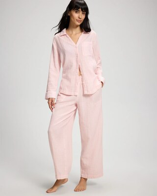 Women's Cotton Gauze Pajama Pants in Pink size 2XL | Soma Pajama Sets | SOMA