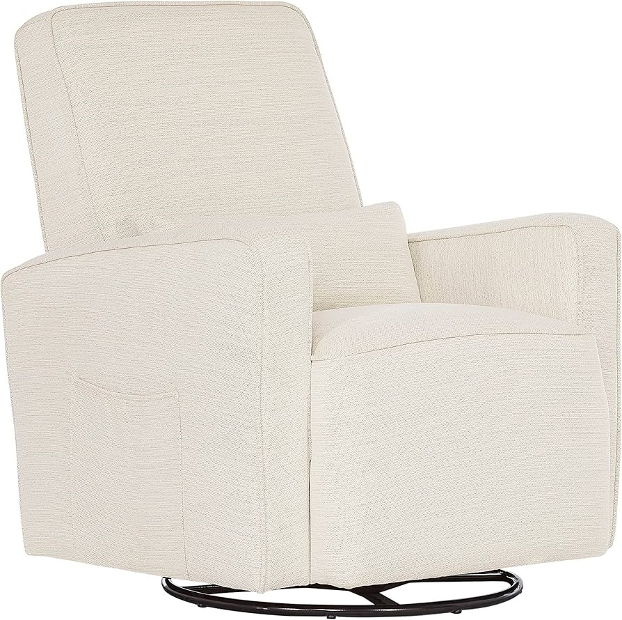 Evolur Holland Upholstered Plush Seating Glider Swivel, Glider Chair for Nursery in Thunder, Mode... | Amazon (US)
