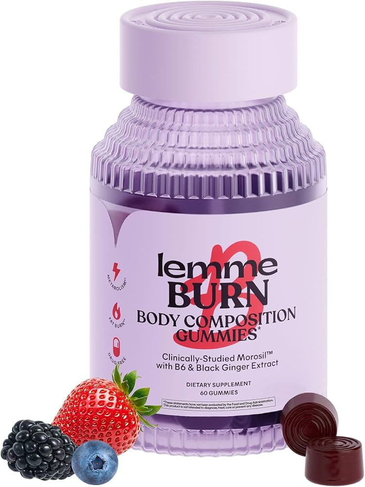 Lemme Burn Belly Fat & Metabolism Gummies for Women & Men with Clinically Studied Morosil, Black ... | Amazon (US)