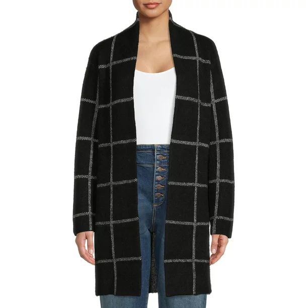 Time and Tru Women's Open Front Cardigan Sweater with Long Sleeves - Walmart.com | Walmart (US)