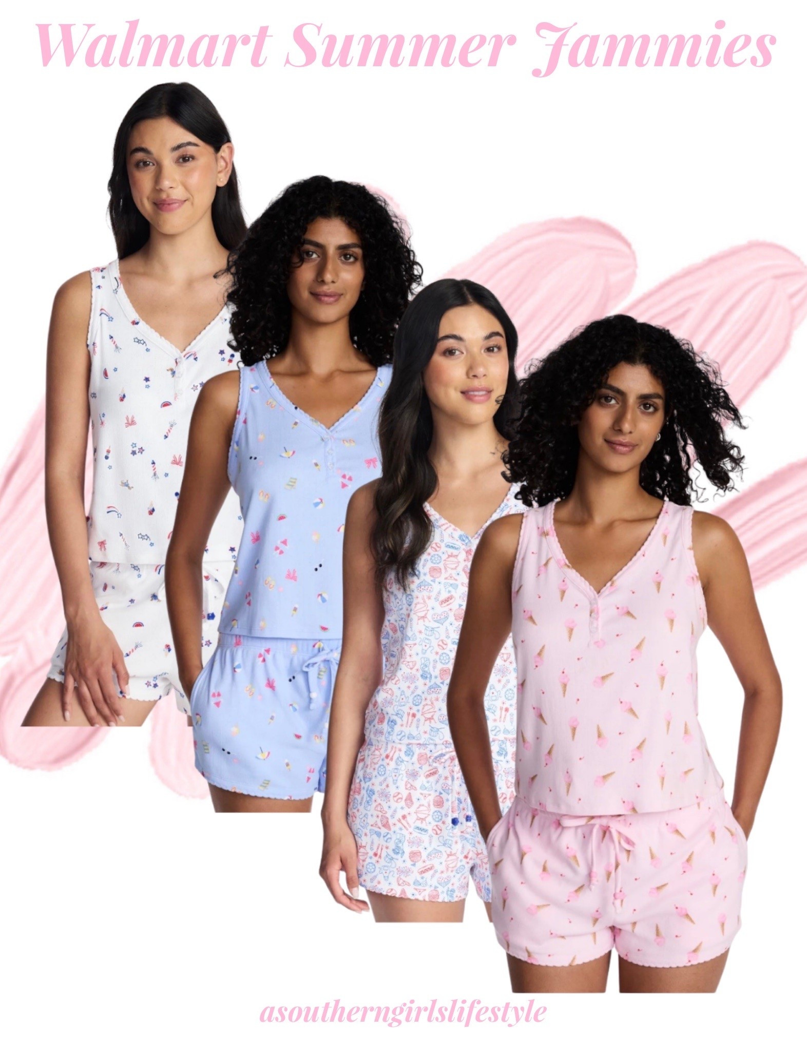 Adorable Walmart Summer Pajama Sets for right at $17

White Americana Print, Blue Summer Print, White 4th of July Print & Pink Ice Cream Cone Print

Summer Outfits  July 4th. Loungewear

#LTKootd #LTKSeasonal #LTKPetite