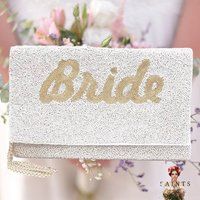 Bride Purse, Bride Gift, Clutch, Wedding Gold Purse For Wedding, Best Seller | Etsy (US)