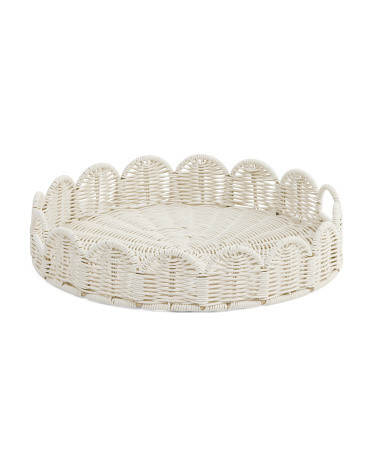 17.25x3.5 Large Round Scalloped Tray | Mother's Day Gifts | Marshalls | Marshalls