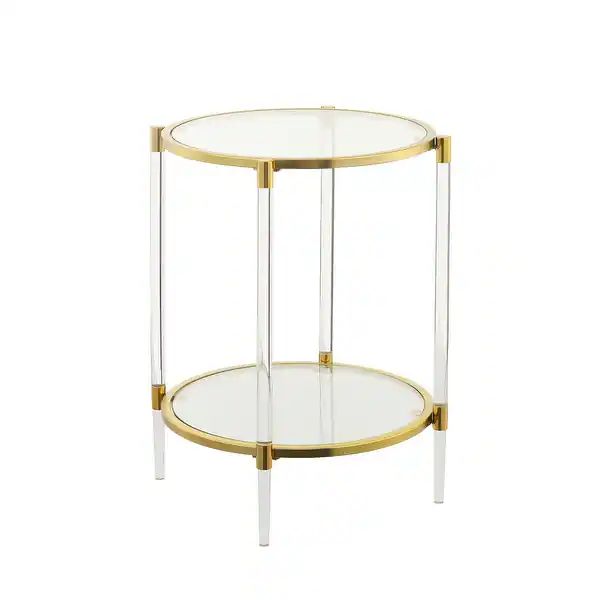 Silver Orchid Farrar Acrylic Glass End Table - Overstock - 32373780 | Bed Bath & Beyond