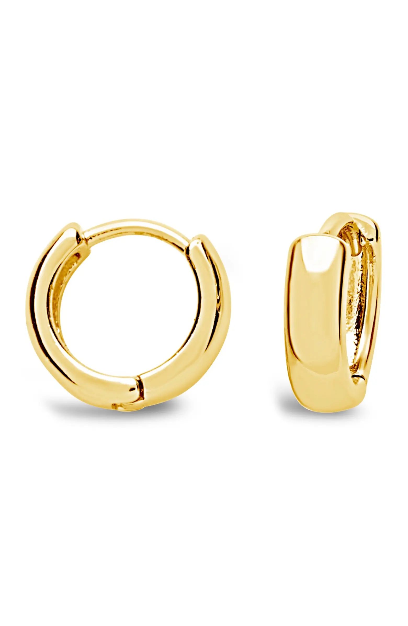 14K Yellow Gold Vermeil 11mm Micro Huggie Hoop Earrings | Nordstrom Rack